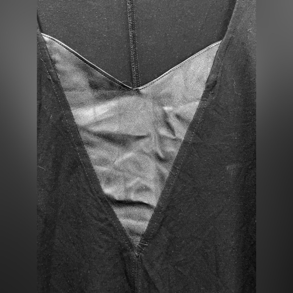 Philosophy Republic Clothing Faux Leather Insert Long Sleeve Top. Size M. Black - Picture 3 of 7